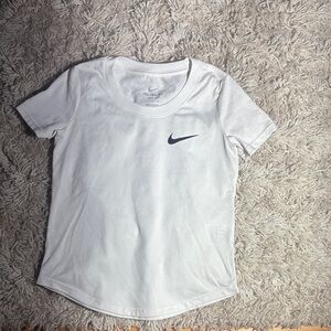 Nike White Tee with Black Swoosh